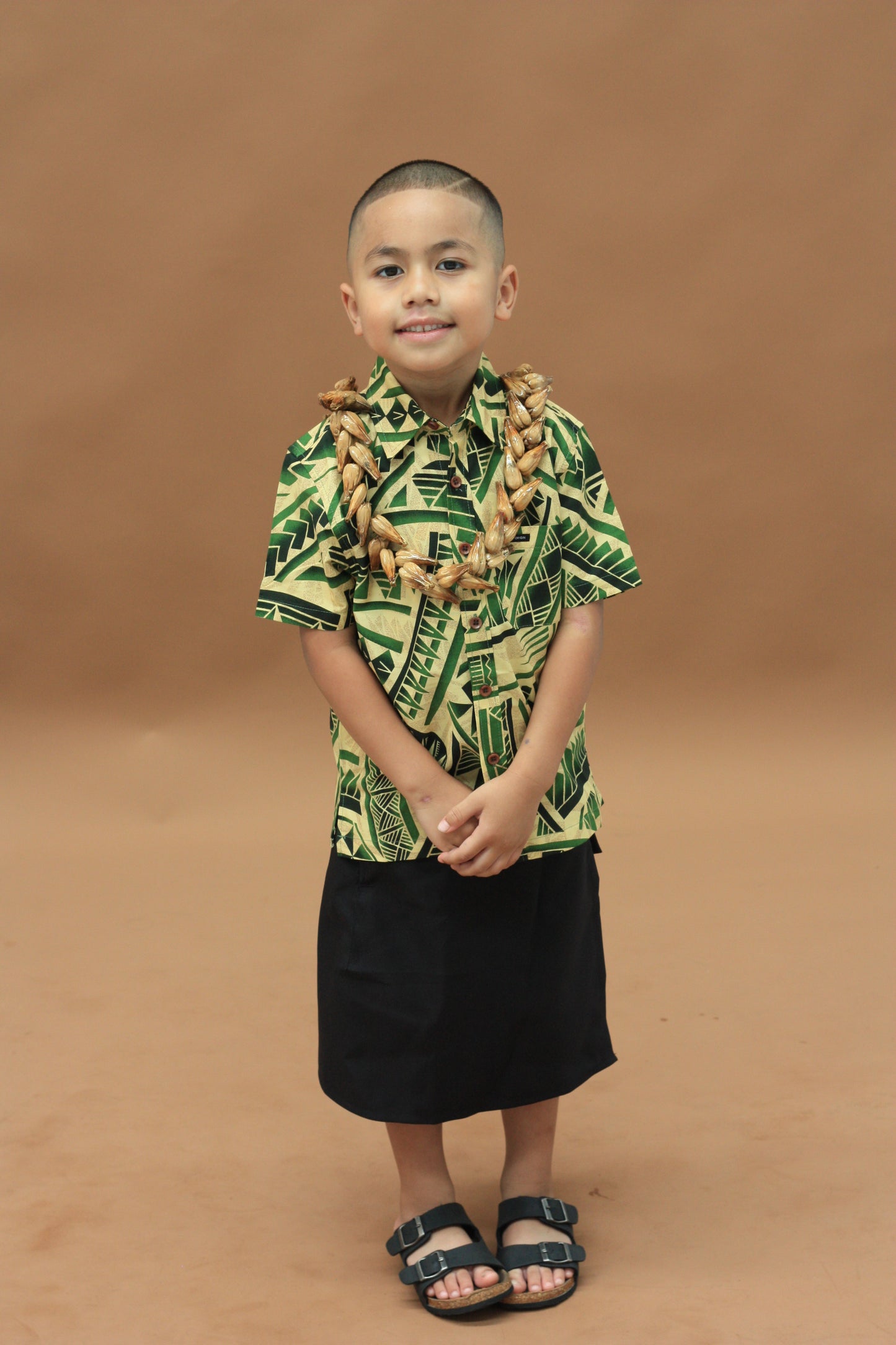 Kalavata Boy's Olive Shirt (Green)