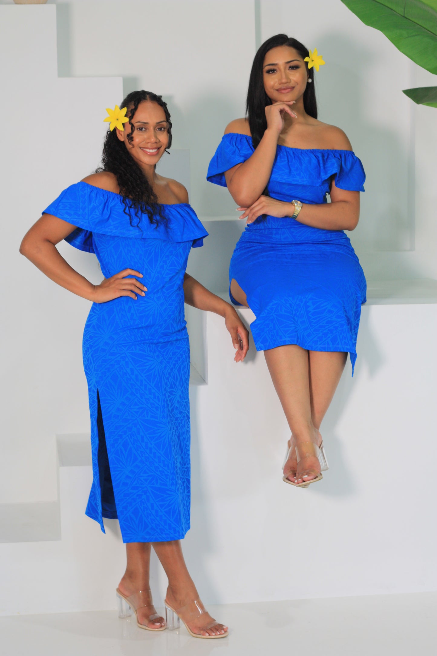 Tropical Mahina Island Dress (Blue) FB1760