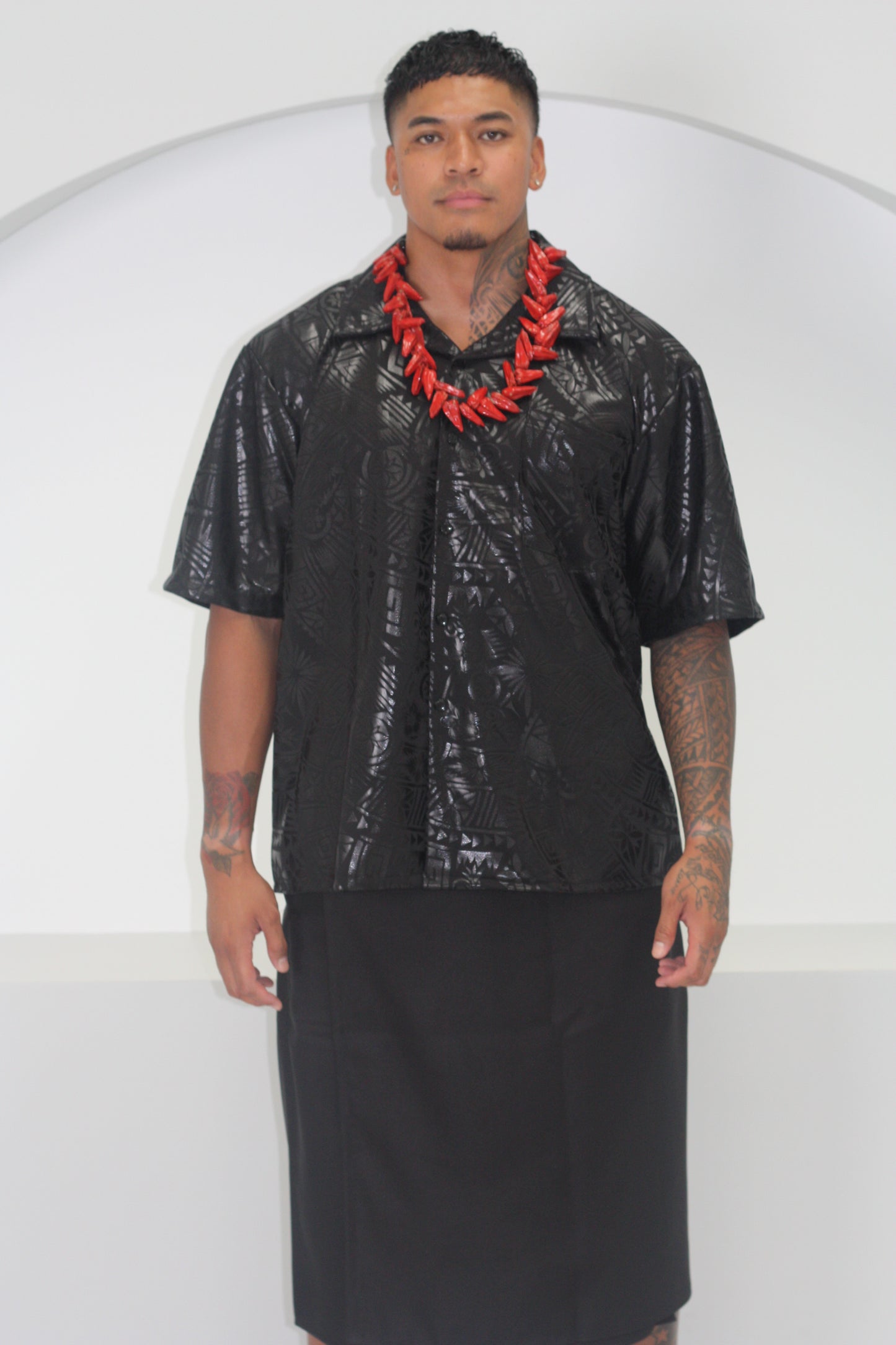 Polynesian Fashion Men's Black Shirt