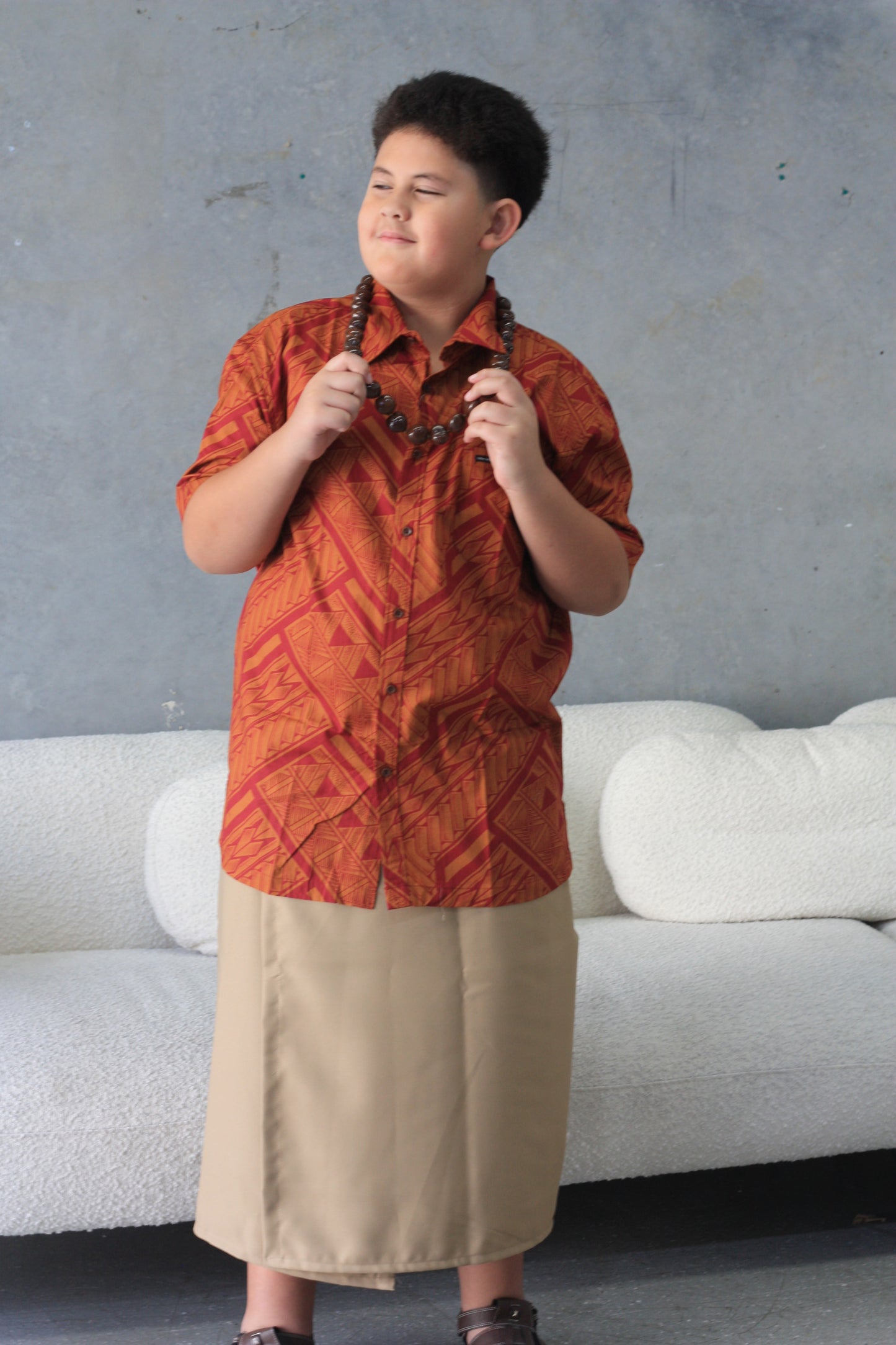 Kalavata Merai Boy's Shirt (Brown)