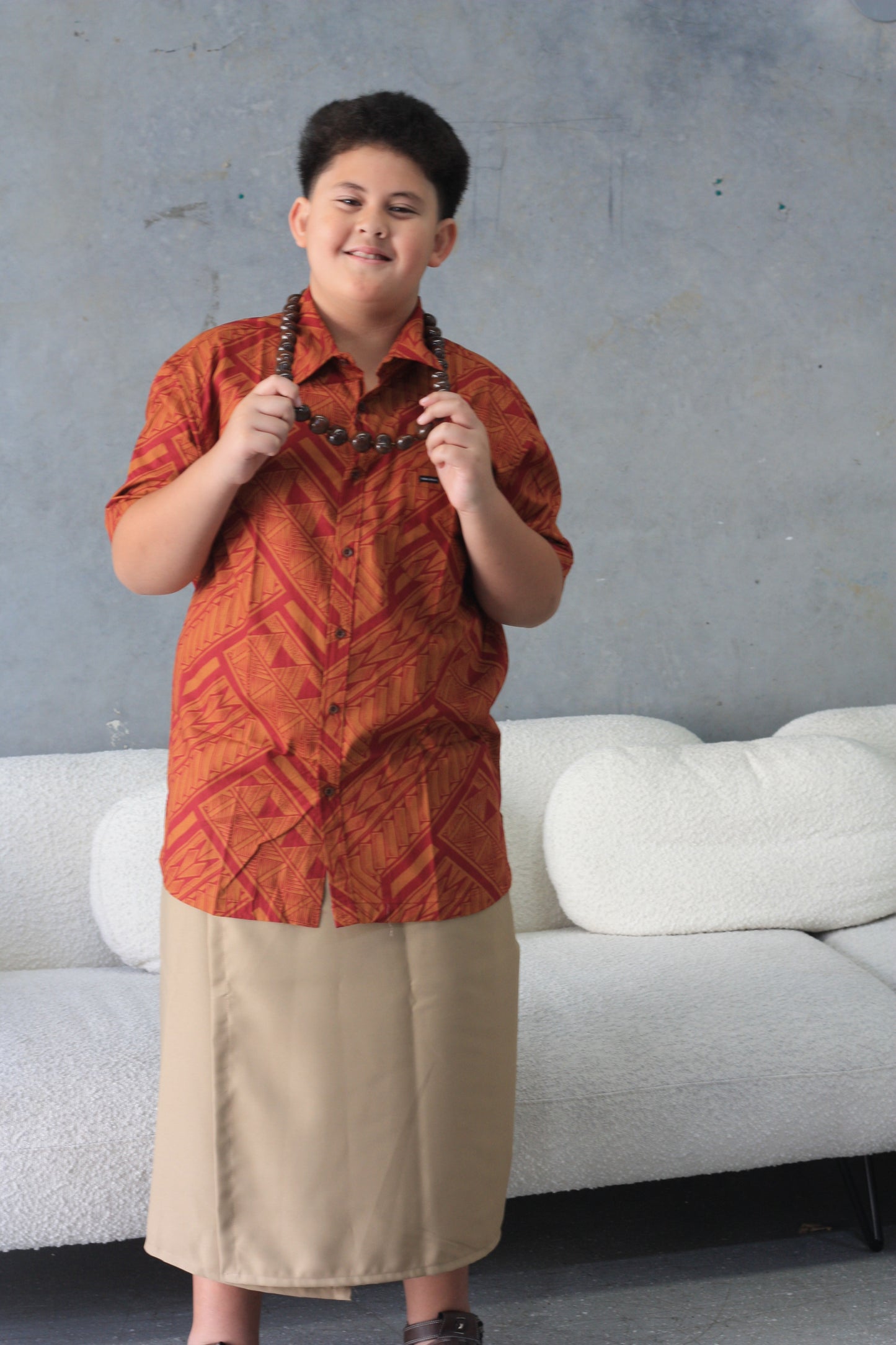 Kalavata Merai Boy's Shirt (Brown)