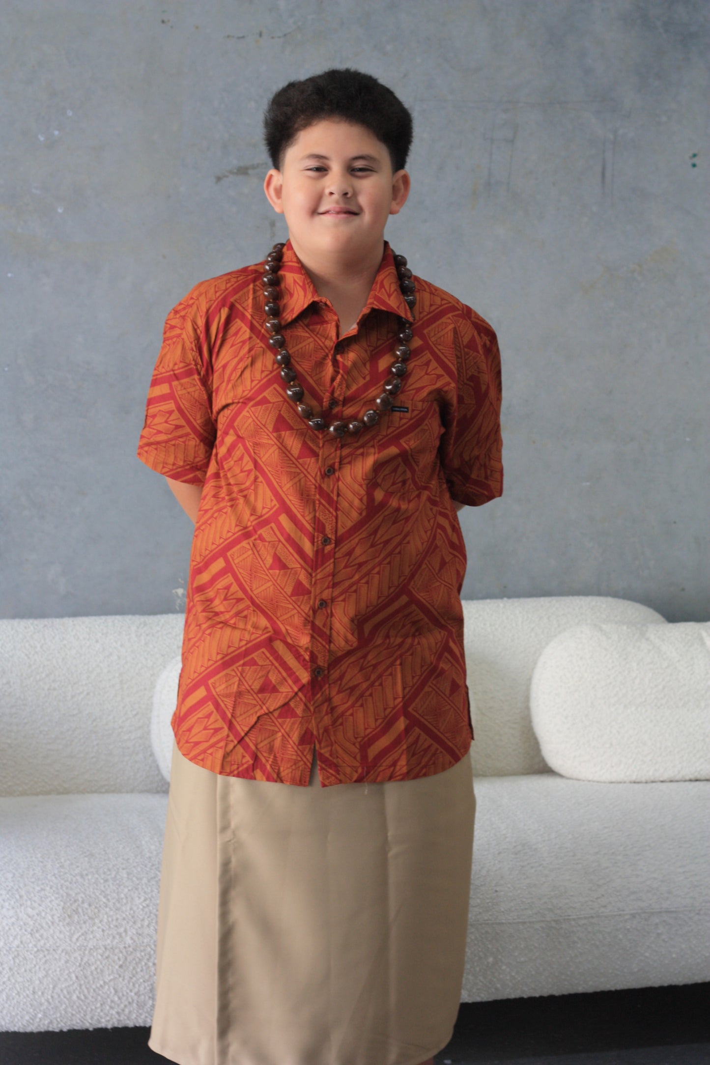 Kalavata Merai Boy's Shirt (Brown)